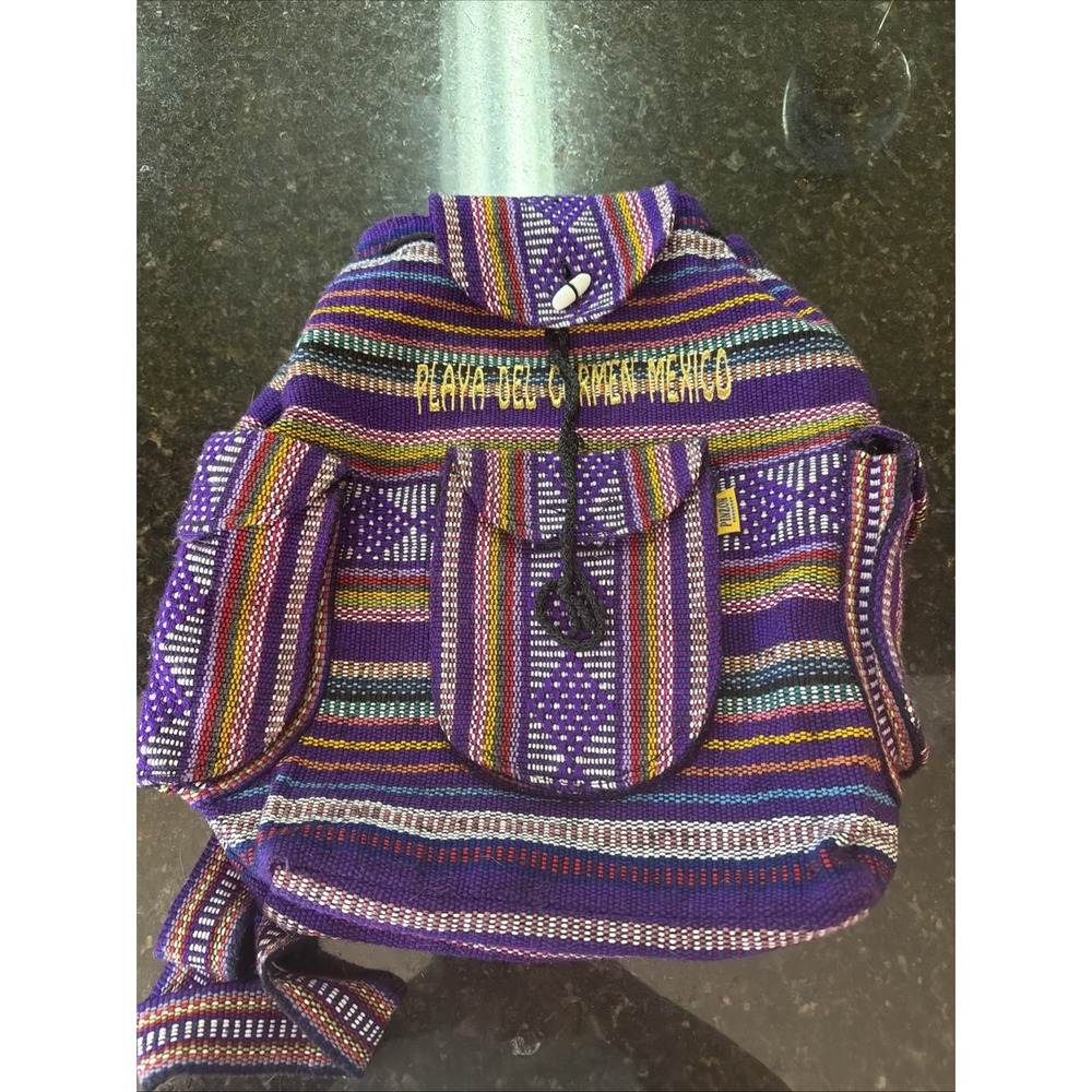 Pinzon Mexican Backpack Artisan Boho Woven Colorful Hippie Bag Beach Bag